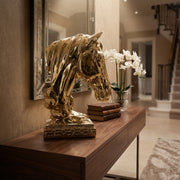 Gold Horse Head Decorative Sculpture