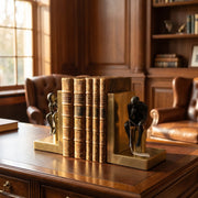 Gold Thinker Figurine Bookends