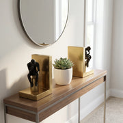 Gold Thinker Figurine Bookends
