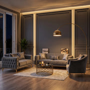 Belinda Luxury Sofa Collection | Grey