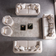 Delta Sofa Collection | Cream & Gold