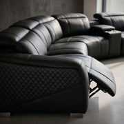 Vellin Modern Corner Electric Recliner Leather Sofa Set