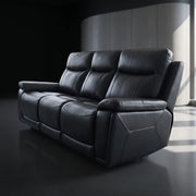Zeus Manual Recliner Genuine Leather Sofa Set