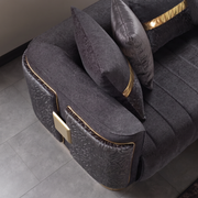 Carlina Black Velvet Sofa