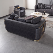 Carlina Black Velvet Sofa