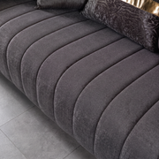 Carlina Black Velvet Sofa