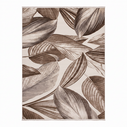 Taupe Frond Turkish Rug