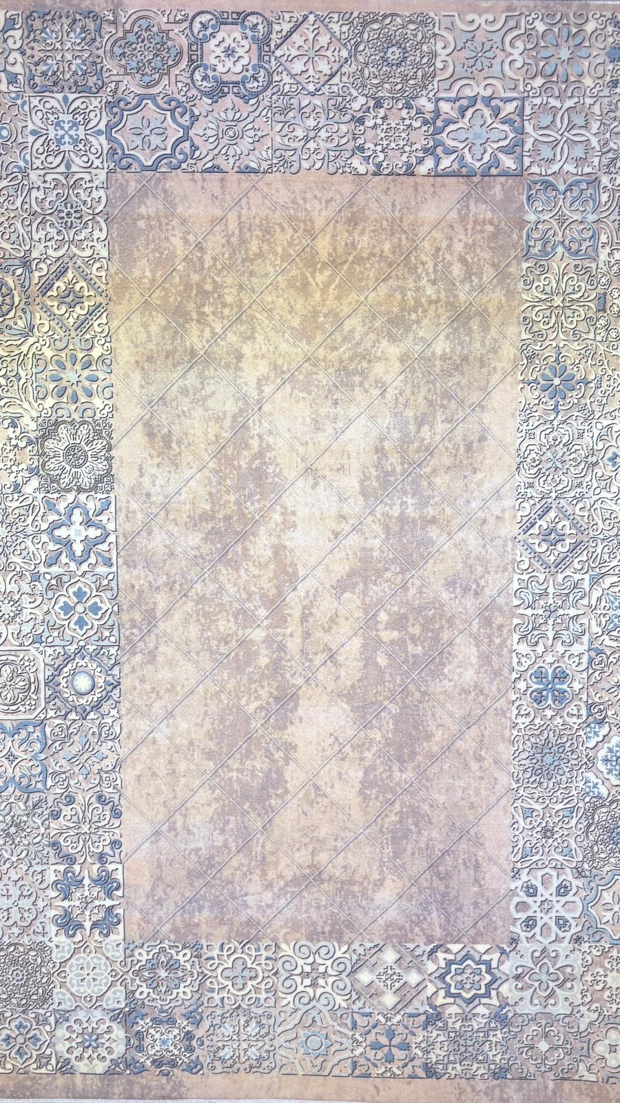 Distressed Moroccan Tile-Inspired Area Rug