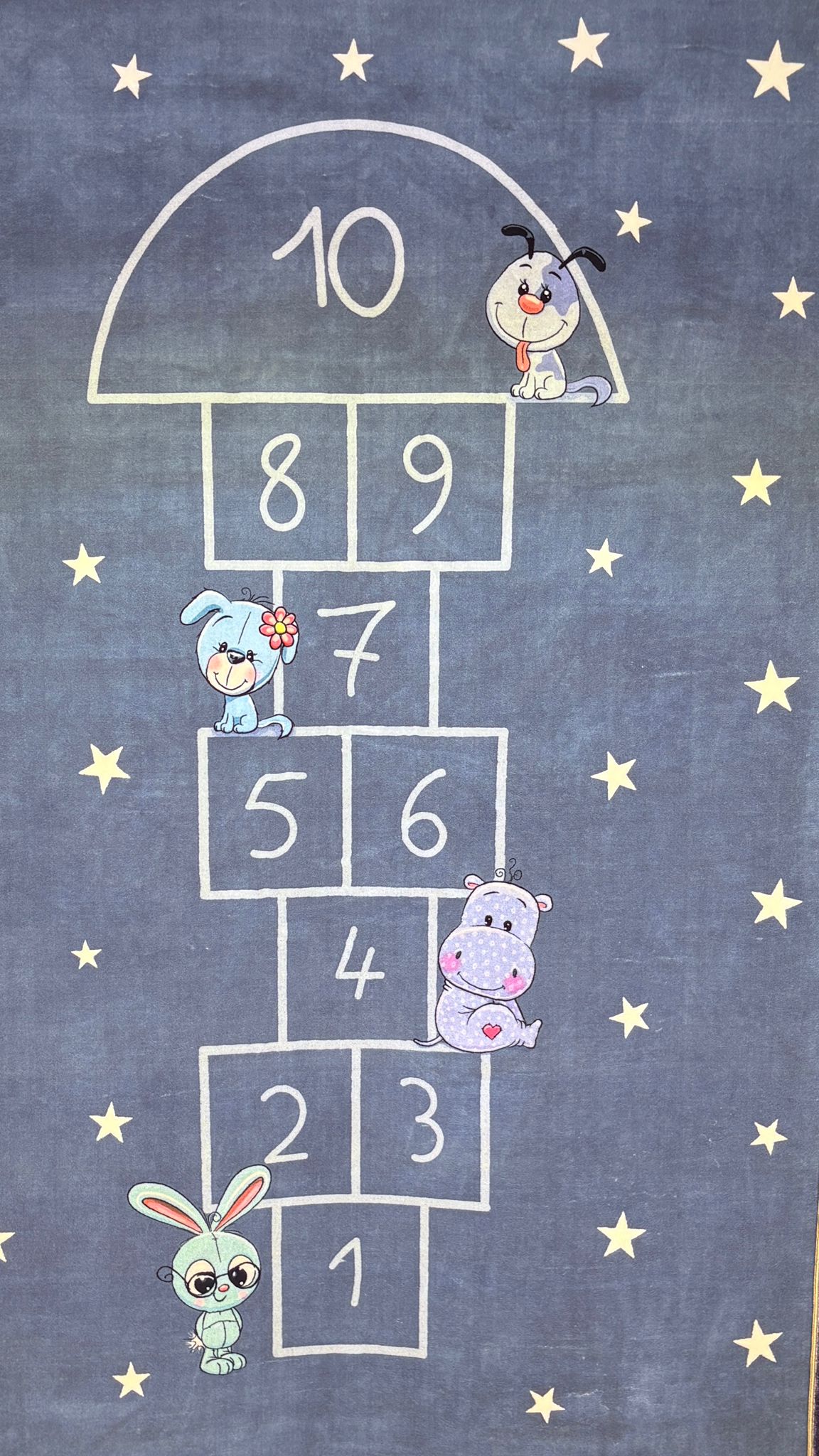 Animal Hopscotch Adventures Rug
